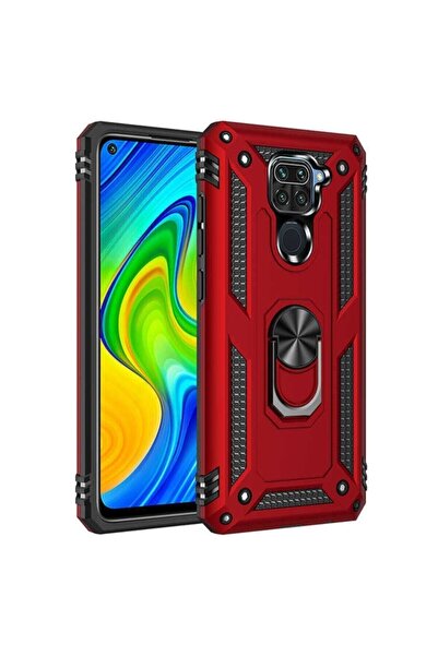 Genel Markalar Xiaomi Redmi Note 9 Vega Tank Kılıf Zırhlı Standlı Mıknatıslı ...