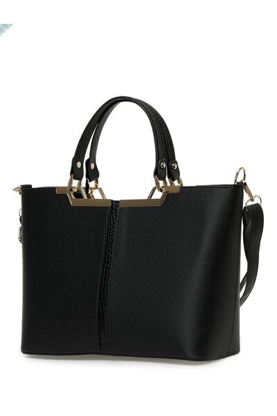 Butigo Μαύρη γυναικεία τσάντα χειρός 3fx με αξεσουάρ Cılt