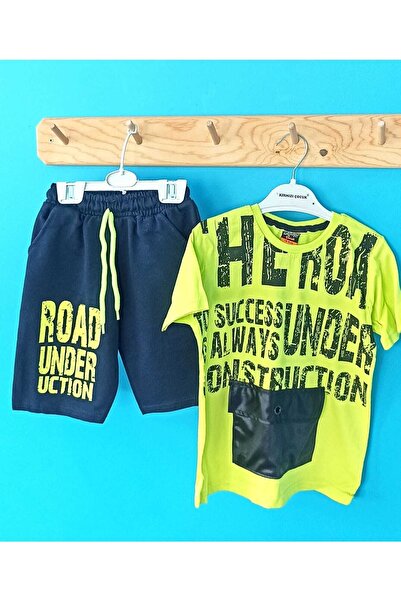 Kırmızı Letnji Eid kostim za dečaka Green Boy Štampano Sa džepovima setovi