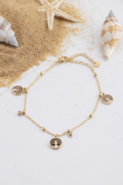 Sortie Aksesuar Hayat Figürlü Paslanmaz Çelik Halhal 014