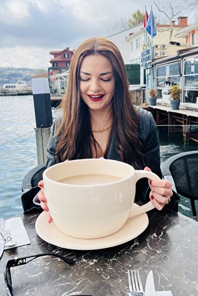 Seltar Home Goods El Yapımı Ekstra Büyük Boy Seramik Kahve Fincanı 25cm X 16cm