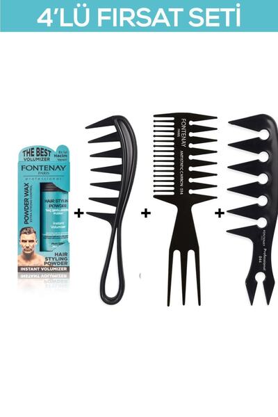 Fontenay Saç Şekillendirici Pudra Toz Wax Mat Effect Mavı 20gr + Şekil Tarağı...