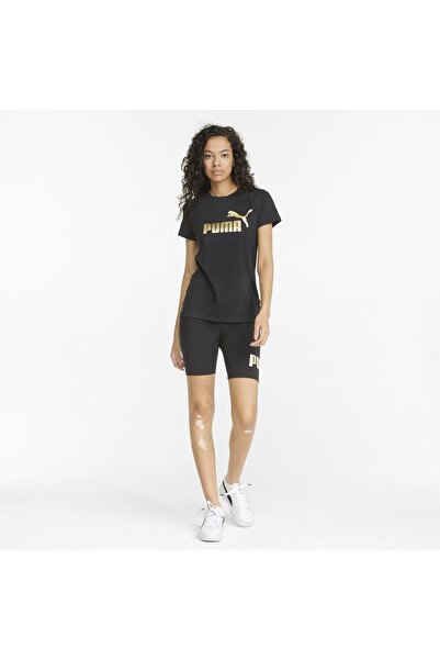 Puma ESS+ Metallic Logo f Tricou negru pentru femei 84830301