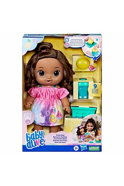 Baby Alive متعة رشفات امرأة سمراء مع طفلي F7357