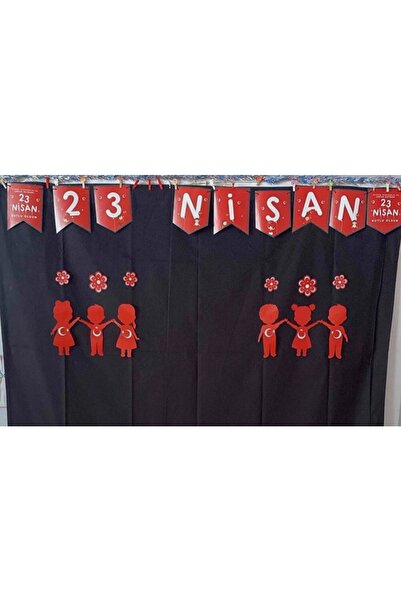 cosyfun 23 Nisan Pano Süsleme Seti Banner, Elele Çocuklar