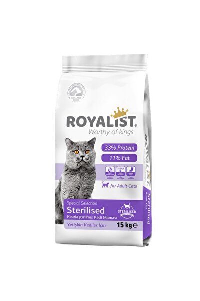 Royalist Sterilised Somonlu Kısırlaştırılmış Kedi Maması 15 Kg