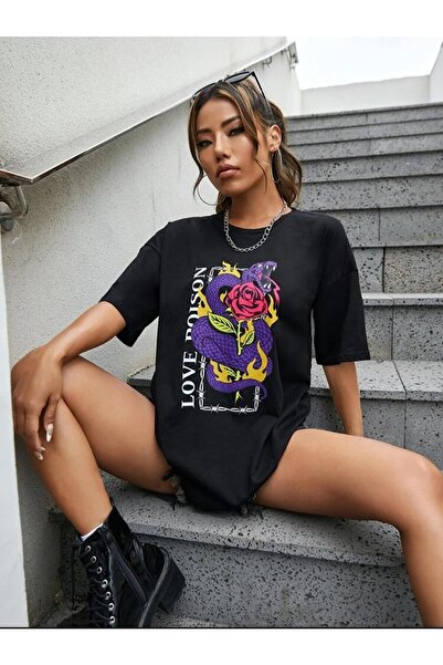 ALİKA Μπλουζάκι Love Poison Printed Oversize Unisex