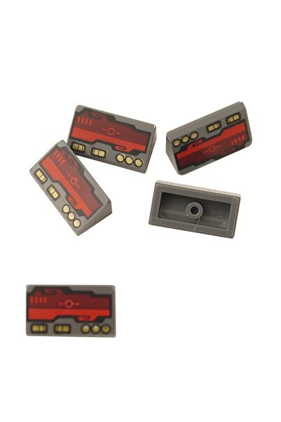 LEGO Orjinal Slope 30 1 X 2 Baskılı Eğimli Tuğla Uçak Uzay Koyu Gri Gösterge ...