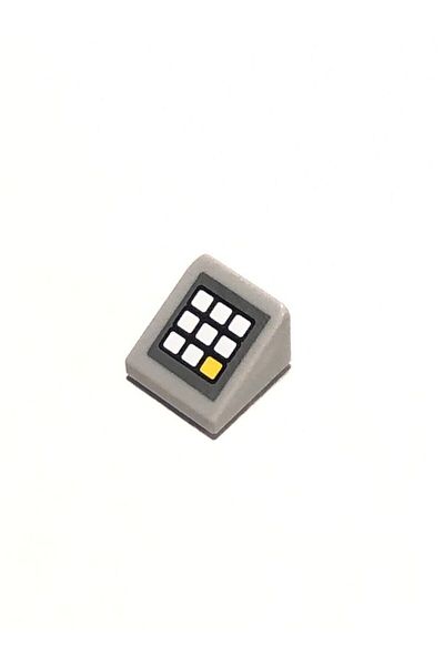LEGO Original Moc Slope 30 1 X 1 Printed Inclined Brick Computer Phone Light Gray Keypad 1 Pcs