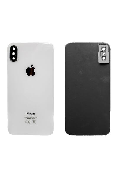 Genos Apple Iphone X Uyumlu Arka Kapak Kamera Camlı Beyaz