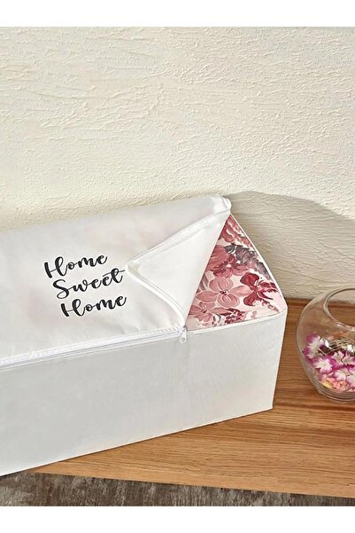 PRENDİ HOME Büyük Boy Home Sweet Home Siyah Baskılı Hurç 64x40x35