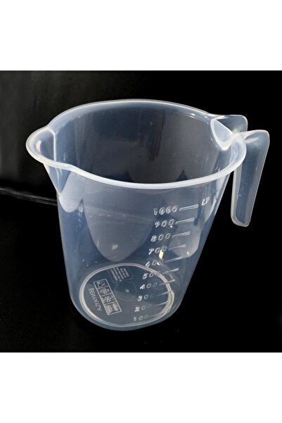 abnturk Şeffaf Kırılmayan Plastikten Kulplu Sürahi Tipi 1 Litre Ölçü Kabı Çok...