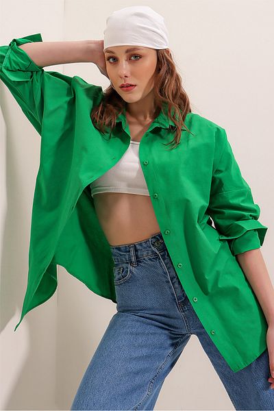 Pattaya Women's Basic Oversize Shirt P21s110-5260