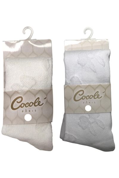 Cocole Комплект от 2 бебешки чорапогащи с шарка на панделка (високо съотношение памук)