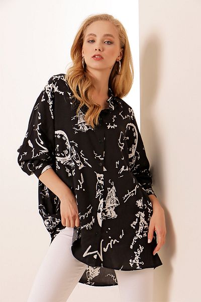 Pattaya Shirt - Black - Oversize
