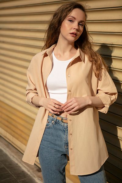 Pattaya Basic-Oversize-Shirt für Damen P21s110-5260