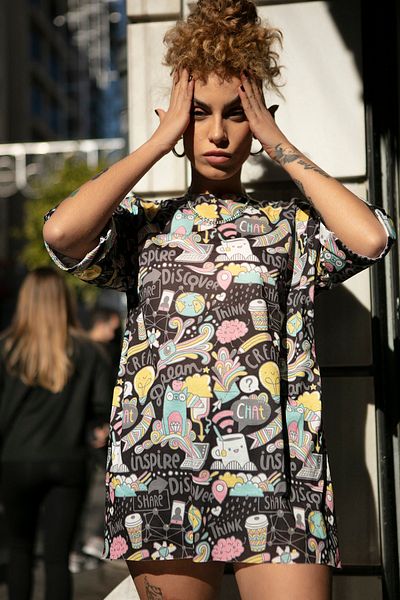 Pattaya Women's Printed Slit Short Sleeve T-Shirt Y20s110-3124