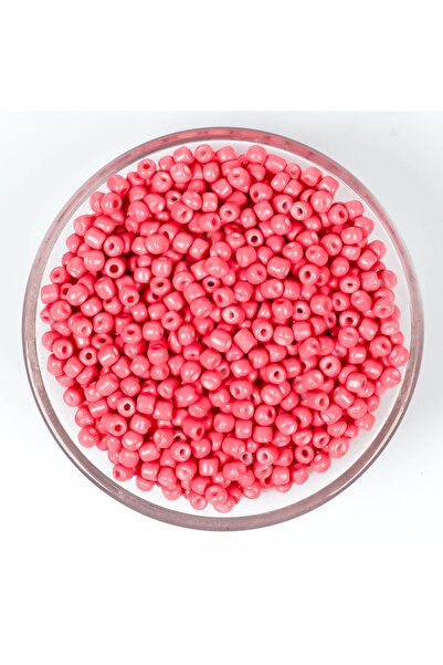 yfhobi 50 Gram - 4 Mm Nar Çiçeği Renk Büyük Boy Kum Boncuk, Takı Yapım Boncuğ...