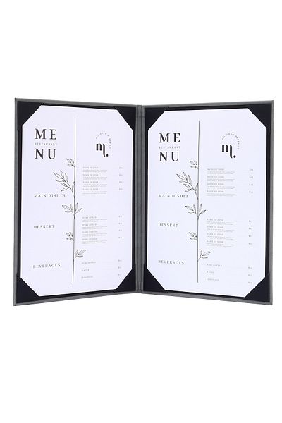 Milim Matbaa Gray Menu Container