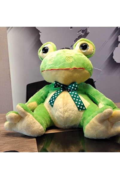 Halley Peluş Oyuncak ضفدع قطيفة على شكل عين زجاجية 40 سم