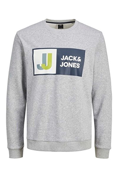 Jack & Jones 2218814   Jcologan Printed Sweat - Γκρι - Xl - St05221