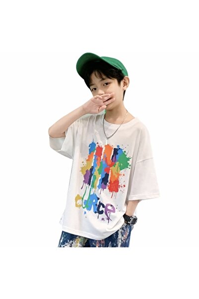 KİDS FACE تصميم مخصص الكتابة على الجدران المطبوعة القطن الشارع نمط الهيب هوب ...