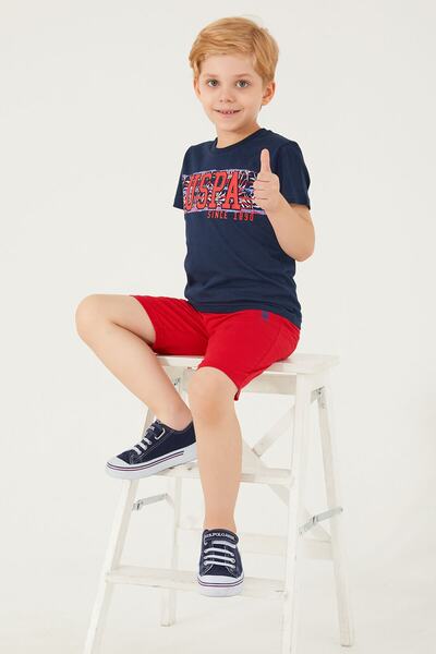 U.S. Polo Assn. Baza. Costum Bermuda pentru băieți Polo Assn 1301 Leaf Tree