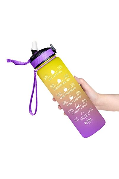 Comprox 1 Lt Water Bottle with Motivational Sticker Sports Water Bottle Gym Water Bottle Water Bottle No Bpa Water Bottle