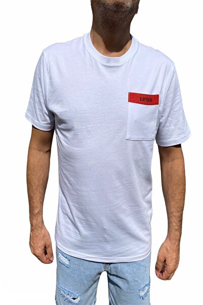 Erkek Beyaz Sırtı Yazılı Oversize T- Shirt