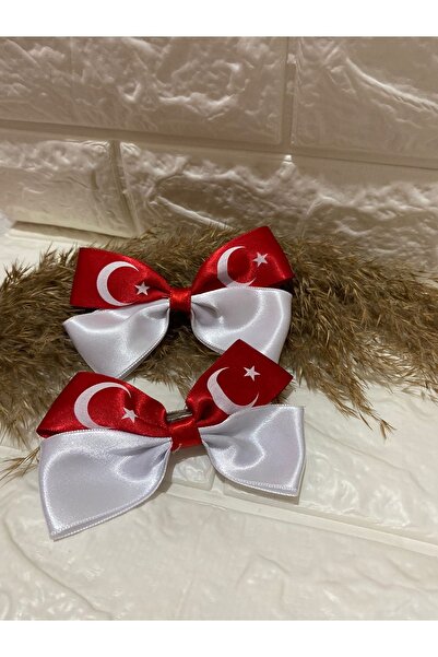 sema aksesuar 23 Απριλίου Special Moon - Star Turish Flag Κορδέλα Φιόγκος Πόρ...