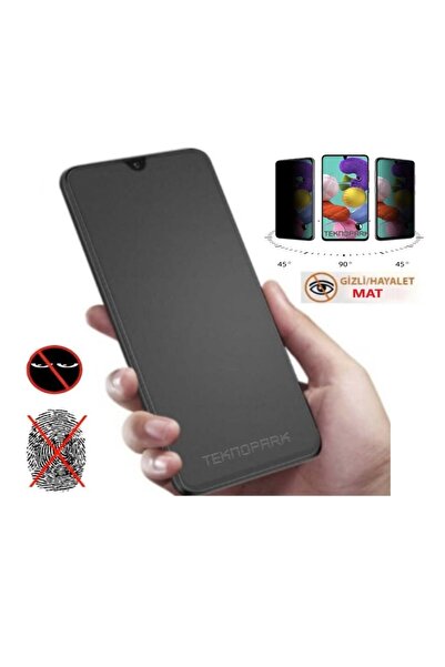 TEKNOPARKTA Samsung A34 Mat Hayalet Privacy Tam Kaplayan Kırılmaz Cam Seramik...