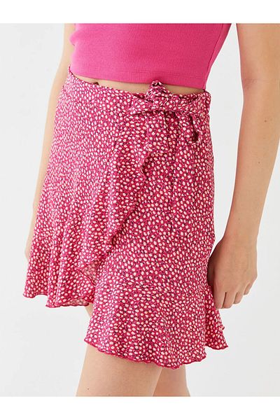 LC Waikiki Casual Elastic Waist Patterned Women's Skirt