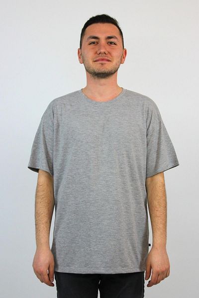 FİHA Ανδρικό μπλουζάκι Oversize Crew Neck Kompak - Γκρι