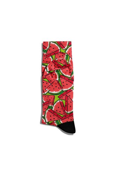 Eğlenceli Çoraplar Fun Socks Unisex Summer Breeze Watermelon Printed Socks Ecsoket044