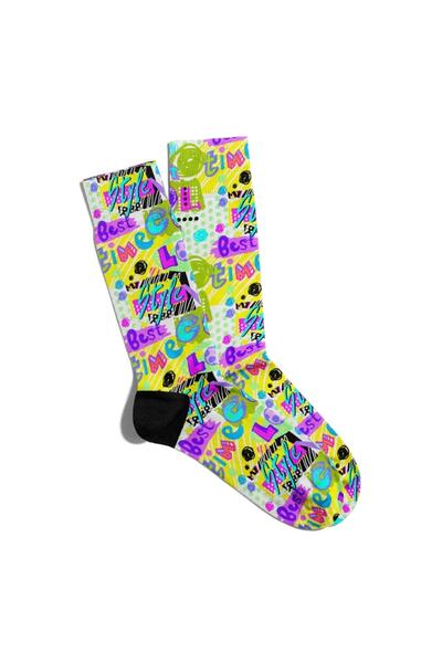 Eğlenceli Çoraplar Забавни чорапи Unisex Най-добър стил Поп арт чорапи с прин...