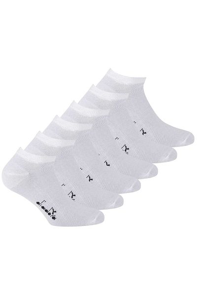 Diadora Unisex Sneaker Socken, 6er Pack - Sportsocken, Mercerisierte Baumwolle, Logo, einfarbig