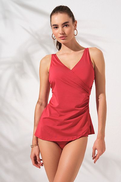 Pierre Cardin Double Breasted Tankini Suit Red 231501