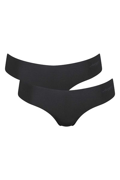 SLOGGI Damen String, 2er Pack - Zero Microfibre 2.0 Hipstring, Mikrofaser, einfarbig