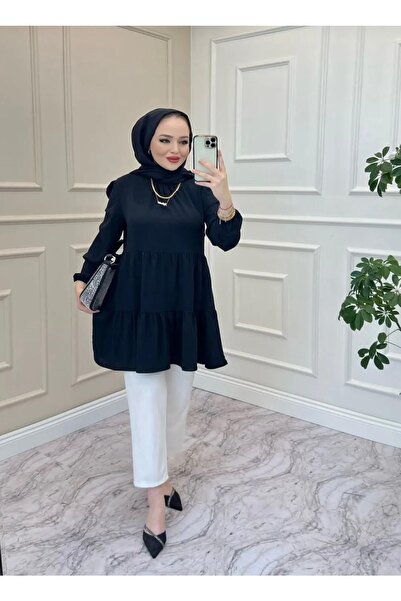 YILMAZBARMAZ Rochie Hijab cu gât polo