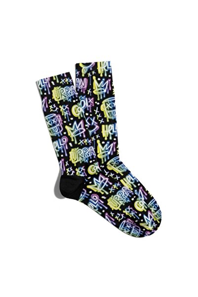 Eğlenceli Çoraplar Fun Socks Unisex Urban Cool Popart Printed Socks Ecsoket285