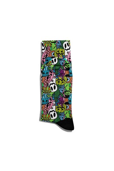 Eğlenceli Çoraplar Fun Socks Unisex Halloween Pattern Printed Socks Ecsoket197