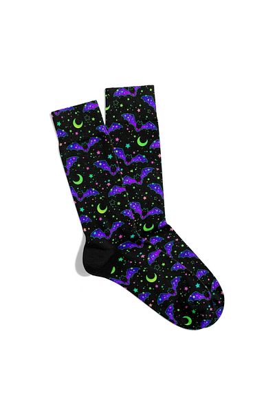Eğlenceli Çoraplar Fun Socks Unisex Colorful Moon And Halloween Pattern Printed Socks Ecsoket486