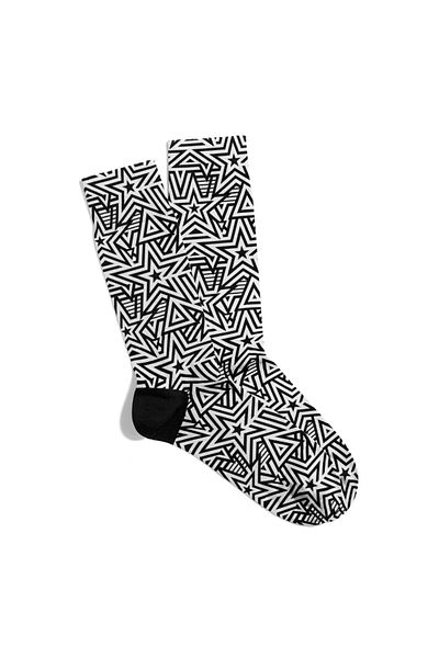 Eğlenceli Çoraplar Fun Socks Unisex Ethnic Star Printed Socks Ecsoket315