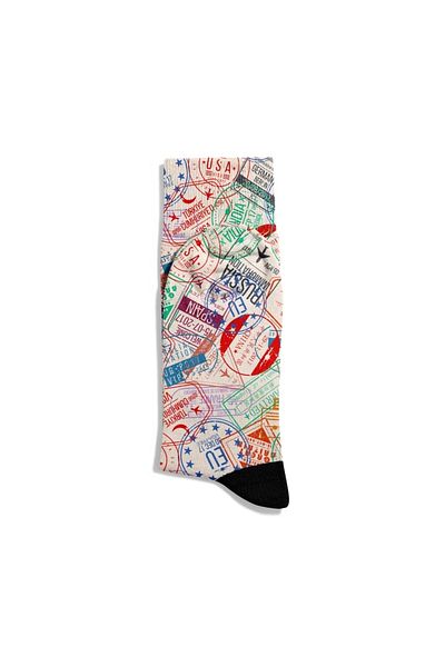 Eğlenceli Çoraplar Fun Socks Unisex Travel City Fly Printed Socks Ecsoket521