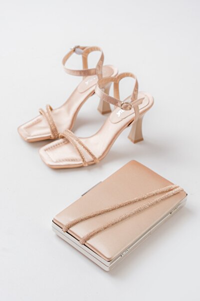 lmn ayakkabı Nude szatén 5 mm-es szivacsos ortopéd varrott talpú, kétpántos bokacsatos cipő