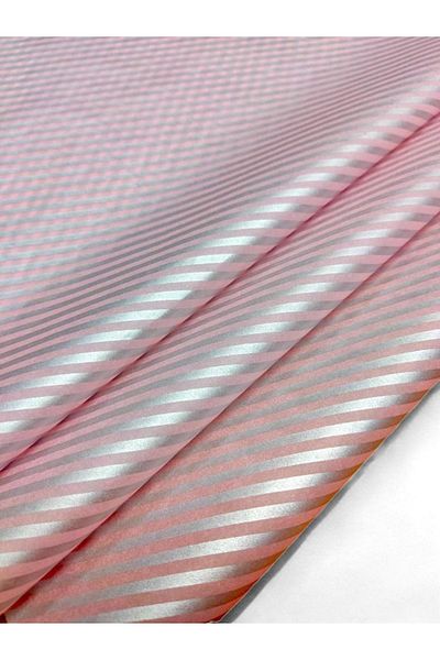 t tuğset etiket Pink Silver Stripe Patterned Plush Paper - 50x70 Cm 10pcs -t444