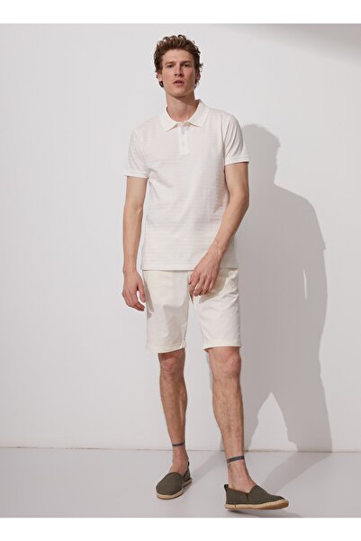 Fabrika Düz Kırık Beyaz Erkek Polo T-shirt Mers Father