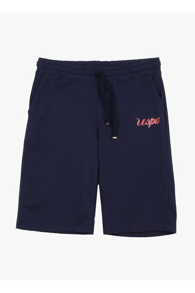 U.S. Polo Assn. Pantaloni scurți pentru femei, cu talie elastică, cu croiala normală, albastru bleumarin Bamen-ıy23