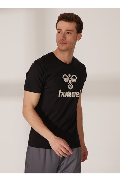 hummel Siyah Erkek Yuvarlak Yaka T-shirt 910946-2001 Akıra T-shırt S/s Tee