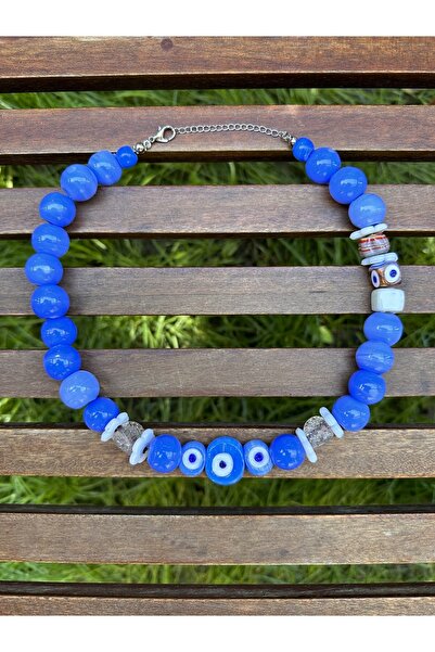 wanwa aksesuar قلادة عين الشر الزرقاء